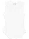 Attico Reese Cotton Jersey Tank Top In White