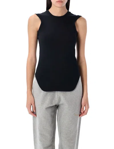 Attico Round-neck Vest In Black