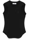 Attico Mirna Cutout Asymmetric Sleeveless Dress In Black