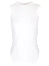 Attico Reese Cotton Jersey Tank Top In White
