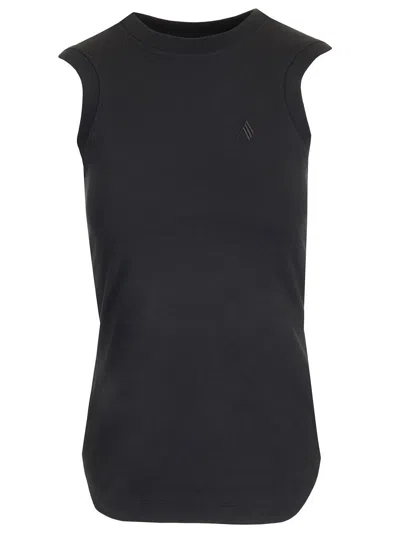 Attico Topwear In Black Cotton