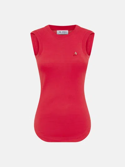 Attico ''reese'' Vibrant Red Tank Top