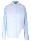 Attico Diana Long-sleeve Shirt In Light Blue