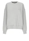 Attico Relaxed Fit Cotton Sweatshirt With Front Relief Logo In Gray