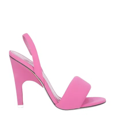 Attico Rem 105mm Padded Sandals In Pink