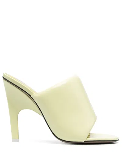 Attico Rem 120mm Open Toe Mules In Gelb