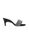 Attico The  Woman Sandals Black Size 8 Textile Fibers In Black