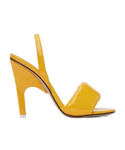 Attico Rem Padded 105mm Sandals In Orange