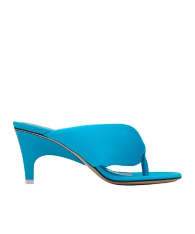 Attico Blue Rem Heeled Sandals In 014 Turquoise