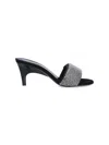 Attico The  Woman Sandals Black Size 8 Textile Fibers In Black