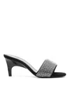 Attico The  Woman Sandals Black Size 8 Textile Fibers In Black