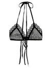 Attico Black Tulle Bra With Crystals