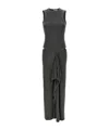 Attico Cut-out Dress - Women's - Viscose In Gray