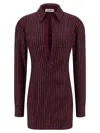 Attico Rhinestone Dress Dresses Bordeaux In Multi