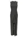 Attico Cut-out Dress - Women's - Viscose In Gray