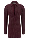Attico Rhinestone Dress Dresses Bordeaux In Multi