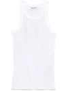 Shop Attico Rhinestone-embellished Tank Top In White