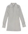 Attico Rhinestone Shirt Dress In Gray
