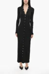 Attico Black Viscose Long Cardigan