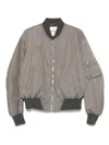 Attico Grey Bomber Jacket With Front Zip Closure And One Zipped Pocket On The Sleeve In Tech Fabric Woman In Multi