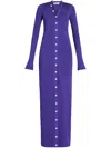 Attico Snap-front Long Cardigan In Purple