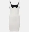 Attico Light Blue Flat Ribbed Tank Top In White