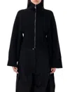 Attico Ribbed Knit Sweater With High Collar In Black