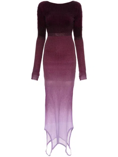 ATTICO RIBBED MIDI DRESS