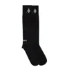 Attico Logo-embroidered Socks In Black