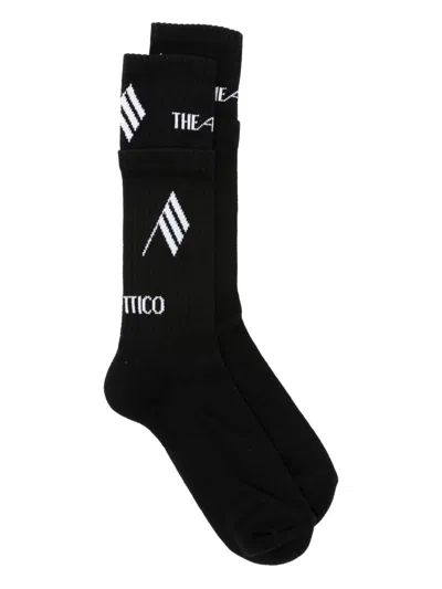 Attico Ribbed Socks In Black