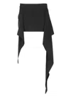 Attico Riley Mini Skirt In Black Virgin Wool In Black