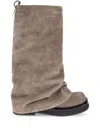 Attico Robin Combat Boots In Brown