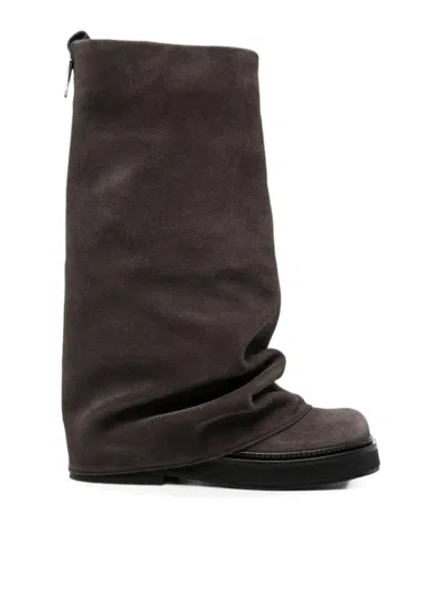 Attico Robin Boots Dark Grey / Brown