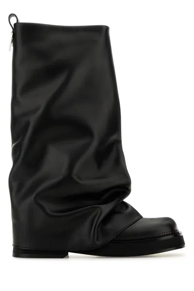 ATTICO THE ATTICO BLACK LEATHER ROBIN BOOTS