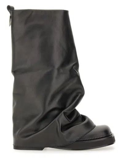 Attico Robin" Combat Boot In Black