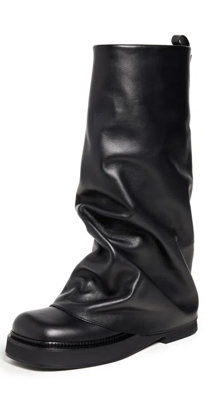 ATTICO ROBIN COMBAT BOOTS BLACK
