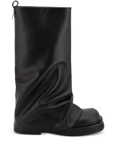 Attico Robin Combat Boots In Black
