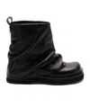 Attico 'mini Robin' Black Ankle Boots With Logo Plaque On The Rear And Pull-tab At The Heel In Black
