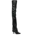 Attico Robin Over-the-knee Stiletto Heel Boot In Black