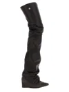 Attico Black "robin Otk" Thigh-high Boots