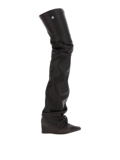 Attico Robin Otk Boots In Brown