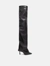 Attico Black "robin Otk" Thigh-high Boots In Black