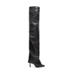Attico Black "robin Otk" Thigh-high Boots In Black