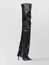 Attico Black "robin Otk" Thigh-high Boots In Black