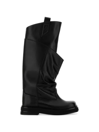 Attico Robin Passeggiata Knee-high Boots In Black