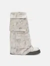 Attico ''robin'' Sand Melange Fern Boot In Sand Melange