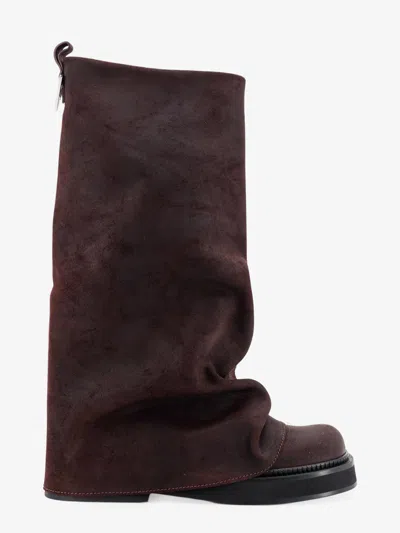 Attico Robin Suede Boots In Multi