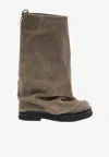 Attico Robin Combat Boots And Ankle Boots In Taupe