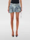Attico Denim Fay Mini Skirt In Blue