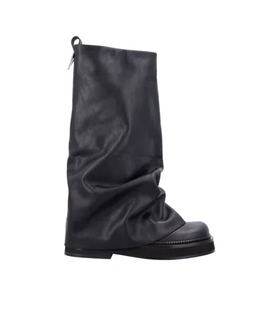ATTICO ROUND-HEADED SHORT BOOTS